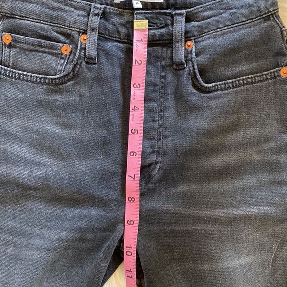 Re/Done Originals High Waist Ankle Crop Jeans Black 26 NWT - Picture 12 of 13
